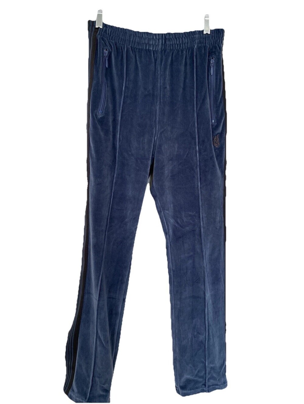 Needles Velour Side Line Stripe Track Pants Size Extra Small XS Blue Butterfly